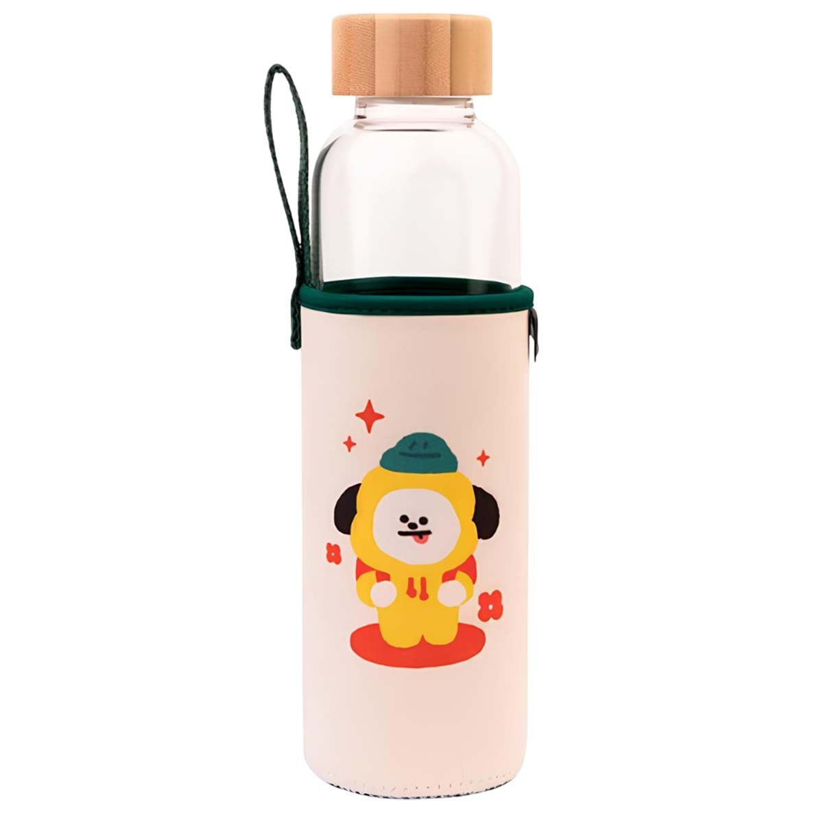 Gourde en Verre BT21 CHIMMY 500ml Line Friends avec Housse