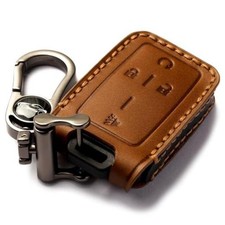 Key Fob Cover for Chevy Silverado Colorado GMC Canyon Sierra 2014 2015 4B-Brown