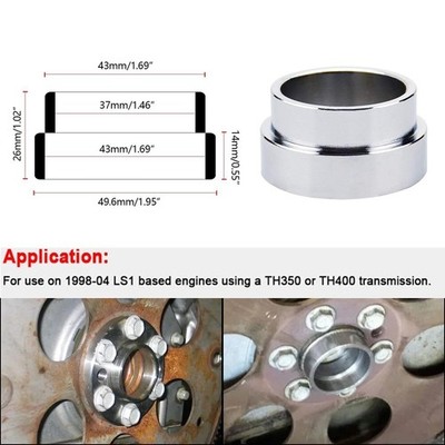 Entretoise Adaptateur LS Flexplate Pour Conversion LS1 Vers TH350 TH400 - Support Volant Incurvé, Installation Simple