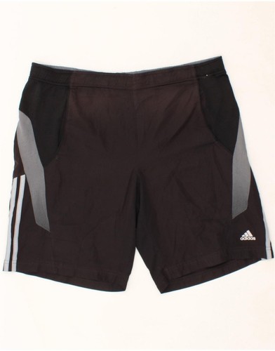ADIDAS Mens Sport Shorts Large Black Colourblock Polyester BI04