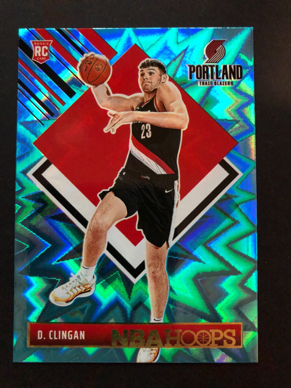 2024-25 NBA Hoops Donovan Clingan Tribute RC Teal Explosion #293 BLAZERS RARE