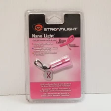 NIB Streamlight 73003 Pink Nano Light with White LED with 10 Lumen Output
