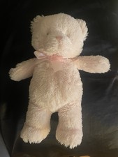 Baby Gund My First Teddy Bear Pink Plush Lovey 4043949 Satin Feet Stuffed Animal