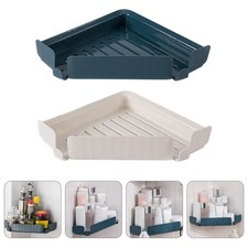 2PCS Corner Shelf Bathroom Organizer No Drilling Kitchen Storage Racks