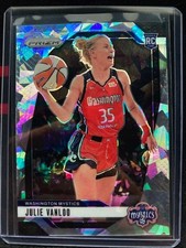 Julie Vanloo Silver Cracked Ice Rookie RC 2024 Prizm WNBA Card #42 Mystics