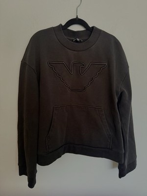 Emporio Armani Eagle Logo Sweatshirt Kids 14A 166cm Black