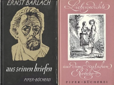 2 x Piper Bücherei - Bände 5 und 6 - 1953/1954 - Barlach/Liebesgedichte - Bild 1 von 4