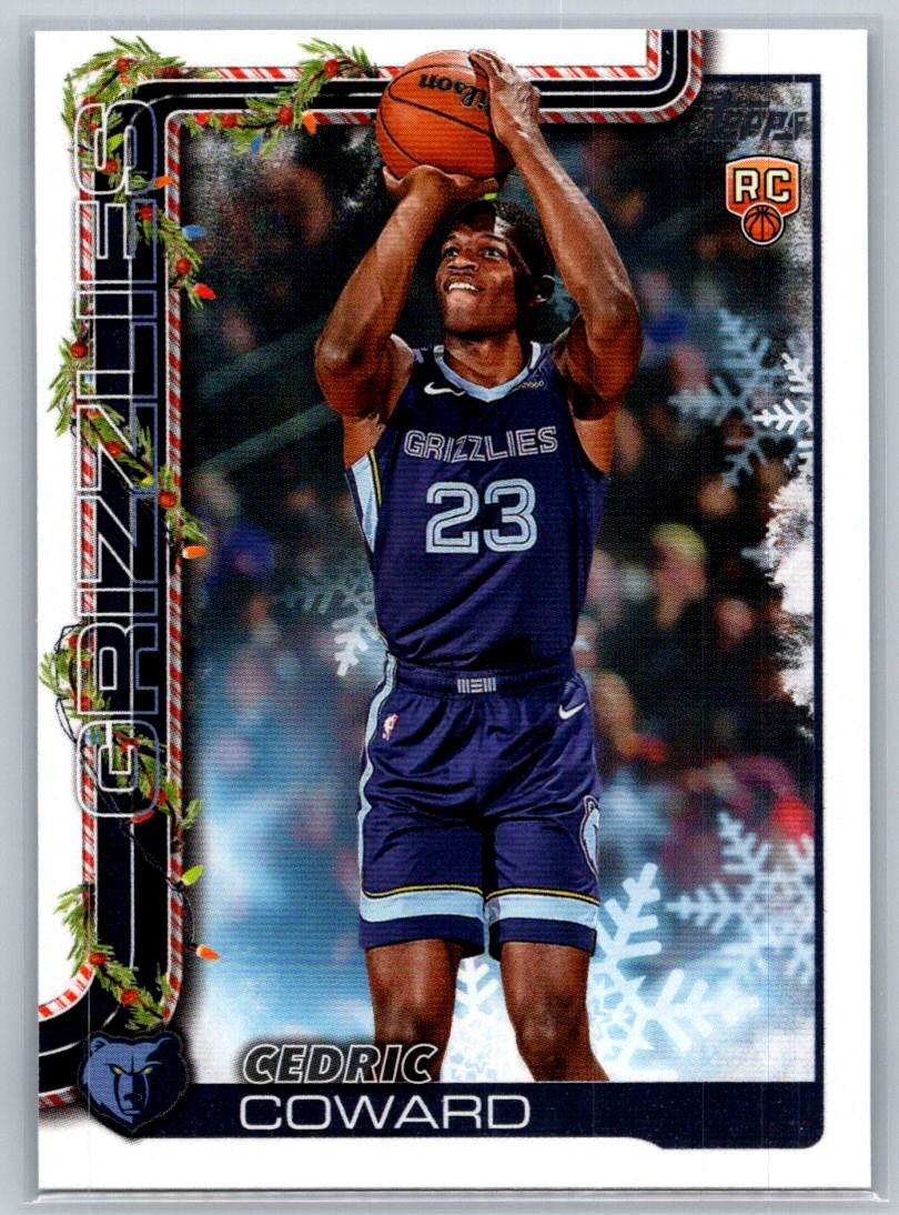 💎2025-26 Topps Holiday Basketball #H171 Cedric Coward RC - Grizzlies💎