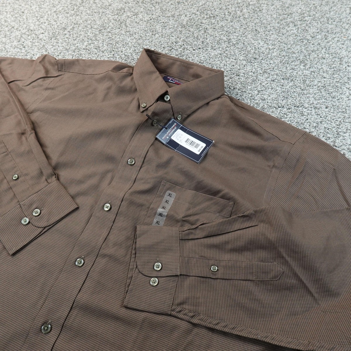 NEW Roundtree Yorke Shirt Mens XL Brown Check Long Sleeve Button Up Casual Dress | eBay NEW Roundtree Yorke Shirt Mens XL Brown Check Long Sleeve Button Up Casual Dress | eBay