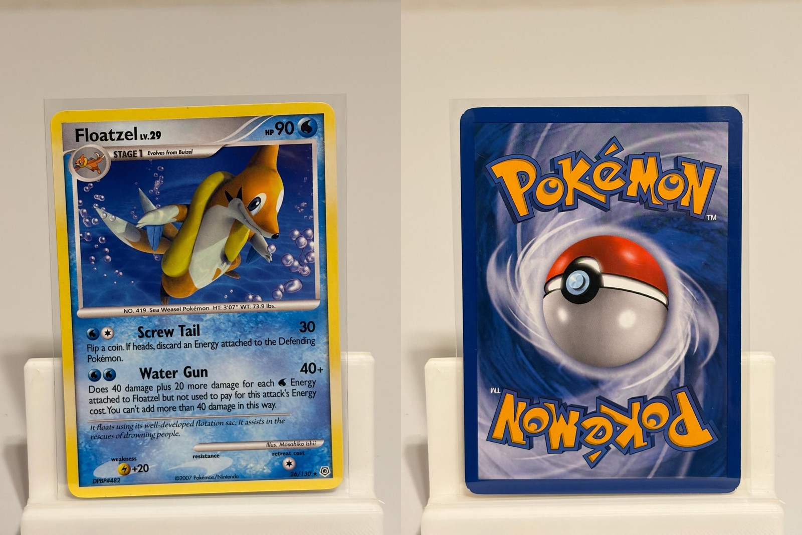Floatzel 26 LIGHTLY PLAYED Diamond & Pearl 130 Pokemon
