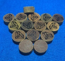 15/pc Brown Laminated Leather Billiard Cue Tips MH hardness