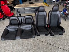 2018-2023 Ford Mustang California Special Front Rear Seats Suede Red Stitching