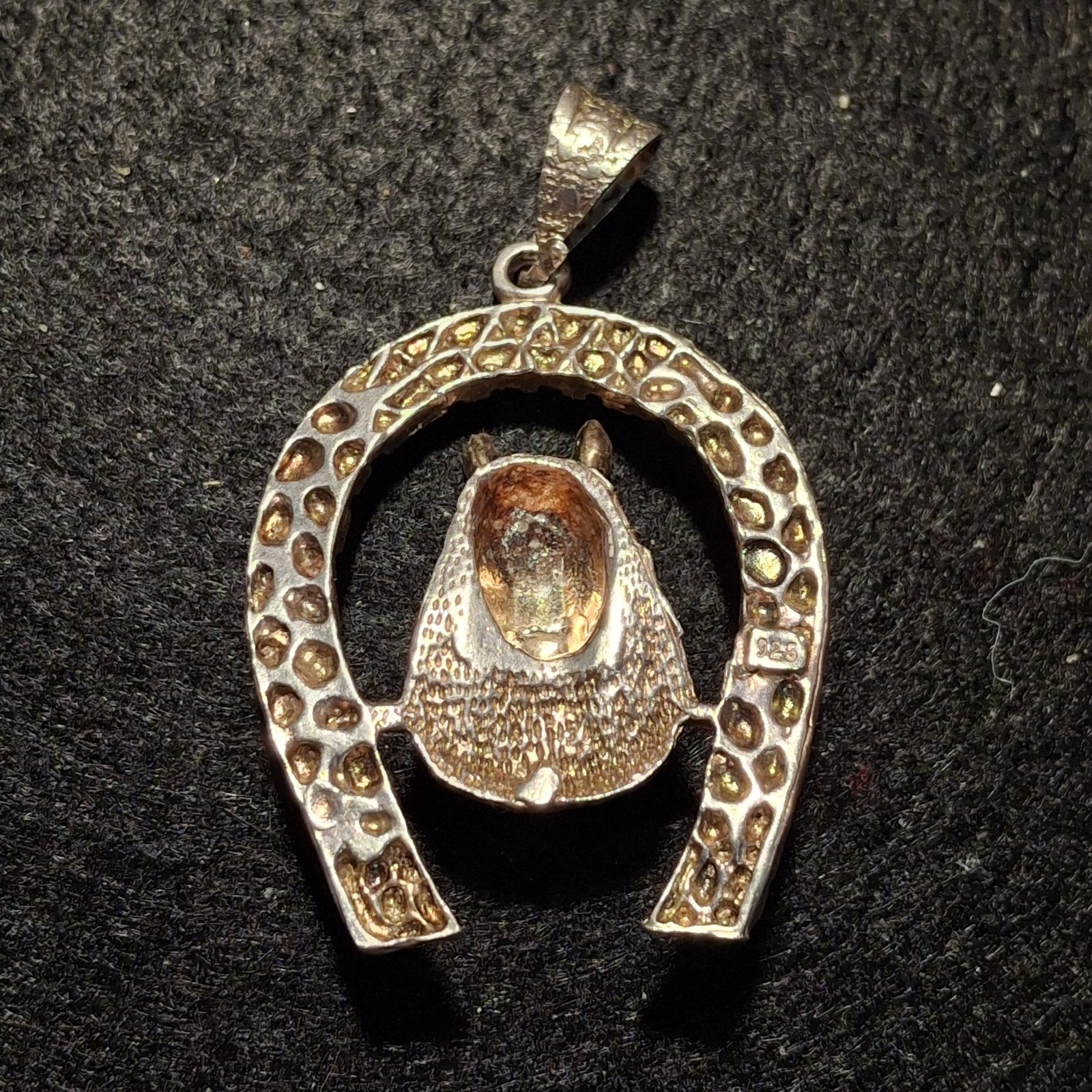 Quality Large Solid Sterling Silver Horse with Ho… - image 2