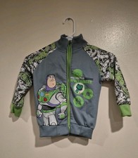 Disney Toy Story Pixar Buzz Lightyear Space Ranger Zip Up Track Jacket Size 4T