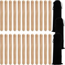 ZEAYEA 24 Pack Rhythm Sticks with 3 Carry Bag, 8 Inch Wood Claves Musical Per...