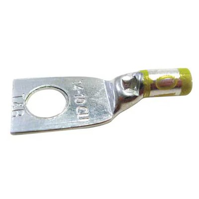 Abb 54101 One-Hole Compression Lug, 10 Awg Max, 1/4 In Stud, Standard Barrel,