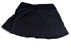 Girl's IVIVVA by LULULEMON Set The Pace Black Tennis Golf Skirt Skort Size 8