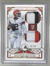 Shedeur Sanders 2025 National Treasures #15 Gold Rookie Dual RC Patch /35