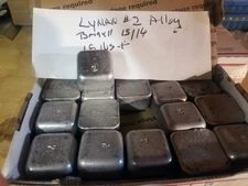 15+ lbs Lyman #2 Lead Ingots for casting sinkers, jigs, bullets. Brinell 15/16