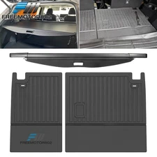 For 20-25 Highlander 3D TPE Backrest Mat Liner +Carbon Fiber Texture Cargo Cover