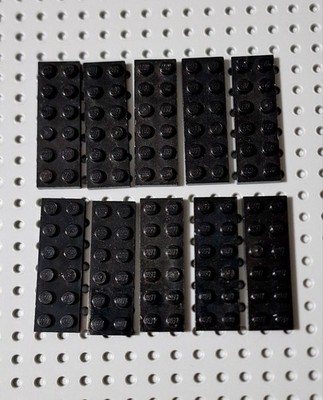 LEGO Platte Bauplatte Basisplatte 2x6 schwarz 10 Stück black basic plate 3795 R2