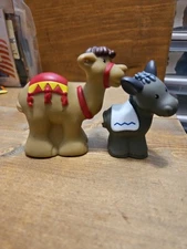 Fisher Price Little People Camel & Donkey Nativity Manger Christmas Figures - H3
