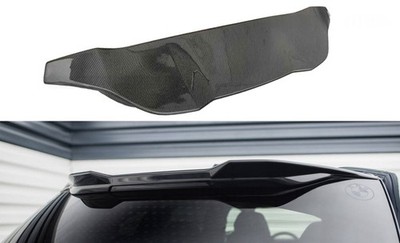 Carbon Fiber Roof Spoiler Rear Window Top Wing Cap Trim For BMW XM 50e G09 22-26
