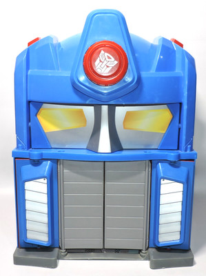 Transformers Rescue Robots Optimus Prime Fire Station Firehouse Toy Light Sounds