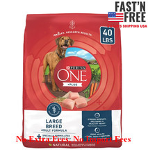 Purina ONE Plus Dry Large Breed Dog Food, Real Protein Rich Natural Chicken 40lb