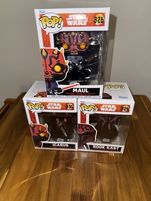 Star Wars Maul Shadow Lord Funko POP 3 Set Rook Kast, Icarus, Maul New
