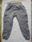 Shein S Gray Jogger Cargo Pants Elastic Waist Missing Drawstring 100% Cotton — photo 5
