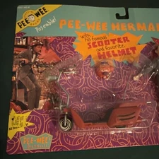Pee-wee Herman Figure w/ Scooter & Helmet – 1988 Matchbox MOC