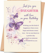 Daughter Birthday Card Gift, Happy Birthday Card for Daughter, Adult Birthday Gi