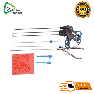 Laparoscopic Training Kit complete Set 5mmx330mm Laparoscopy Surgical Instrument