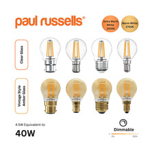 4.5W=40W 2200K 2700K LED Dimmable Filament Golf B22/E27/B15/E14 1/6/10 Bulbs