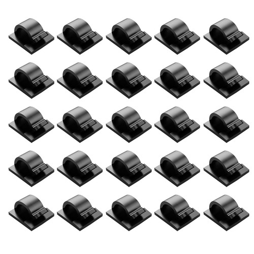 Computer Cable Organizers Hooks 25 Pcs Self-adhesive Cable Organizers for Tv - Afbeelding 7 van 11
