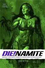 🚨 DIE!NAMITE #1 PARRILLO 1:13 Ratio Red Sonja Gangrene Green Variant Dienamite