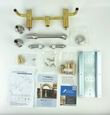 Kingston Brass KS7128BAL Two-Handle Wall Mount Bathroom Faucet, Brushed Nickel