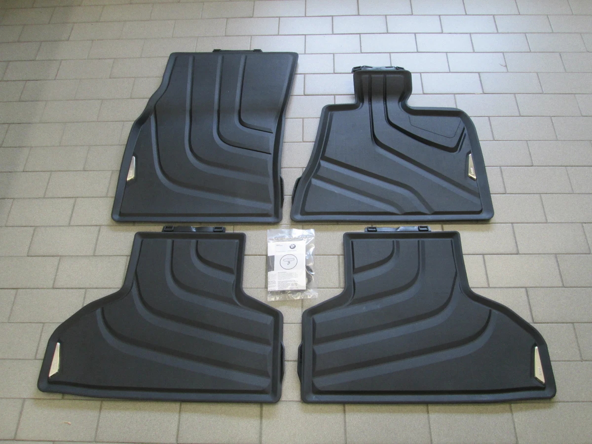 Genuine BMW F15 X5 Tailored Rubber Floor Mats Front and Rear Set 4