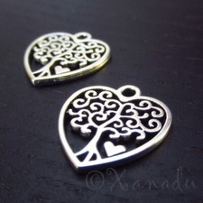 Tree Of Life Charms 18mm Antiqued Silver Plated Pendants C7022 - 10, 20 Or 50PCs