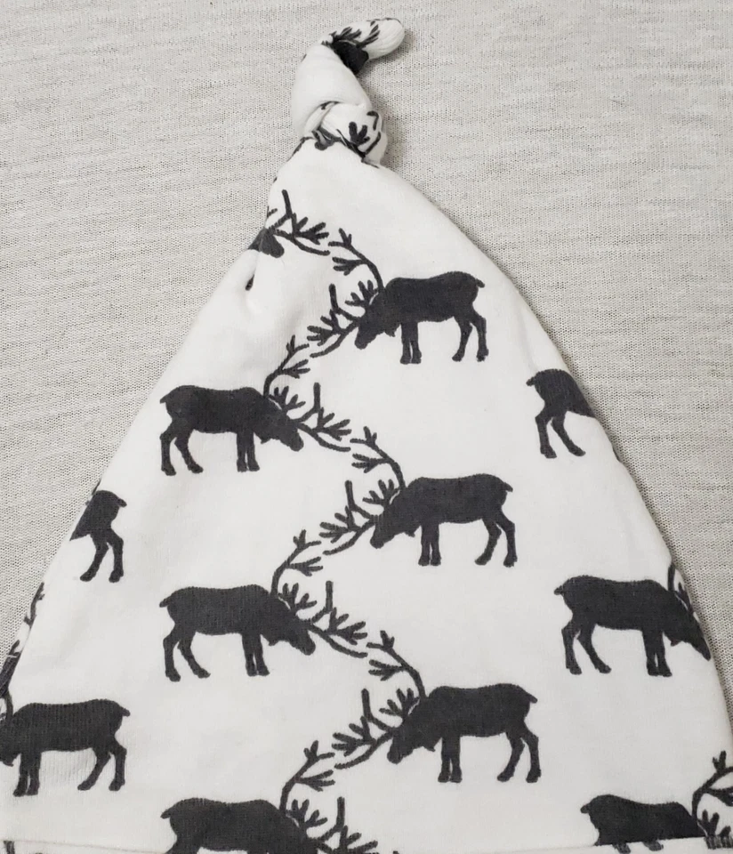 Зимняя вязаная шапка-бини Kate Quinn Moose Elk узел для младенцев 3-6 месяцев - Изображение 2 из 4