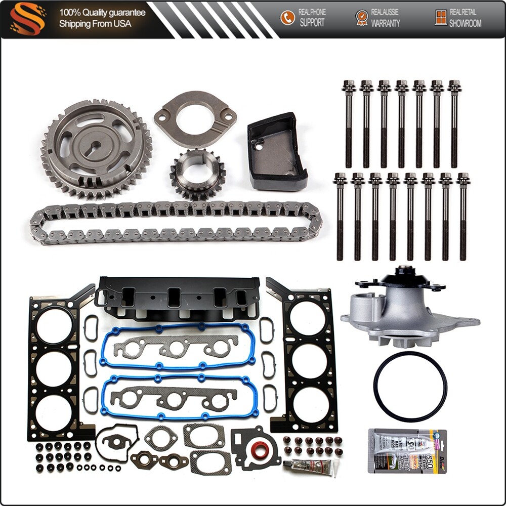 Chrysler Town & Country 3.3L Water Pump Timing Chain Kit with Head Gasket Set 2007