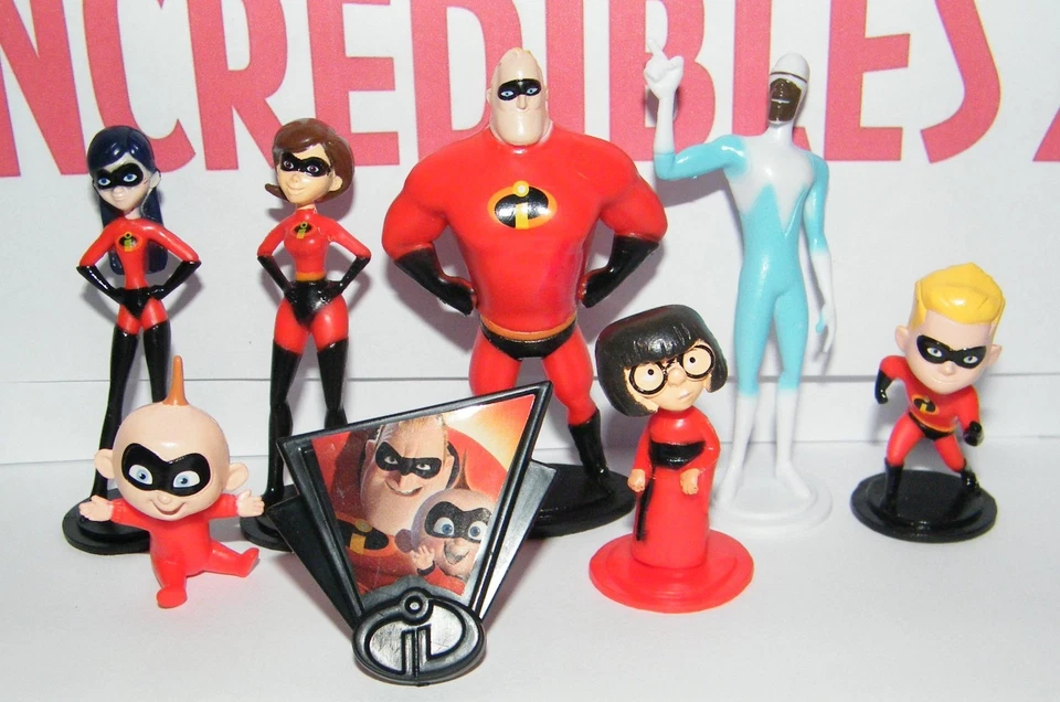 Juego de 15 figuras de película Disney Increíbles 2 con nuevos personajes, ciclo y bonificación Foto 2 de 4