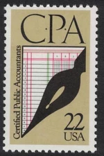  #2361 22¢ CPA 1987 Certified Public Accountants MINT Never Hinged SINGLE Stamp