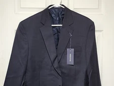Stafford Suit Separates Mens Blazer Sport Coat Jacket Wool Size 42L Navy  $210