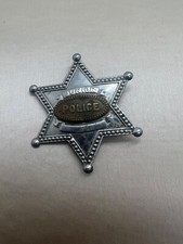 Vintage 1950's Junior Police Sheriff's Kids Toy Tin Badge