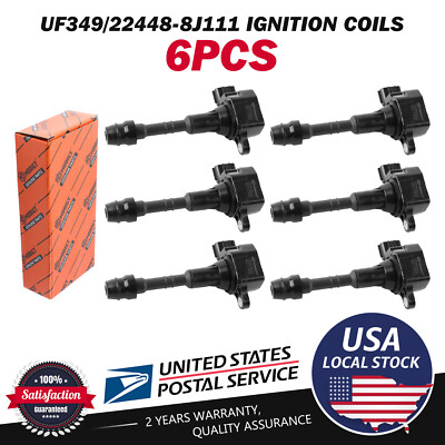 Set of 6 Genuine Ignition Coil For Nissan Frontier Pathfinder Maxima 22448-8J115