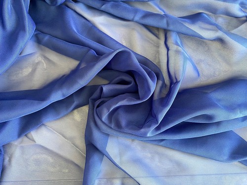 Bundle 5.65 Meters Royal Blue Premium Chiffon Fabric dress sewing soft chiffon - Picture 2 of 9