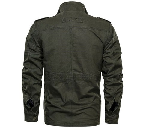 Giacca Uomo Militare Uomo Primavera Autunno Cotone Giacca a Vento Cappotto XS-XXL - Foto 15 di 16