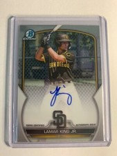 2023 Bowman Chrome Lamar King Jr Prospect Autograph Auto #CPA-LK Padres